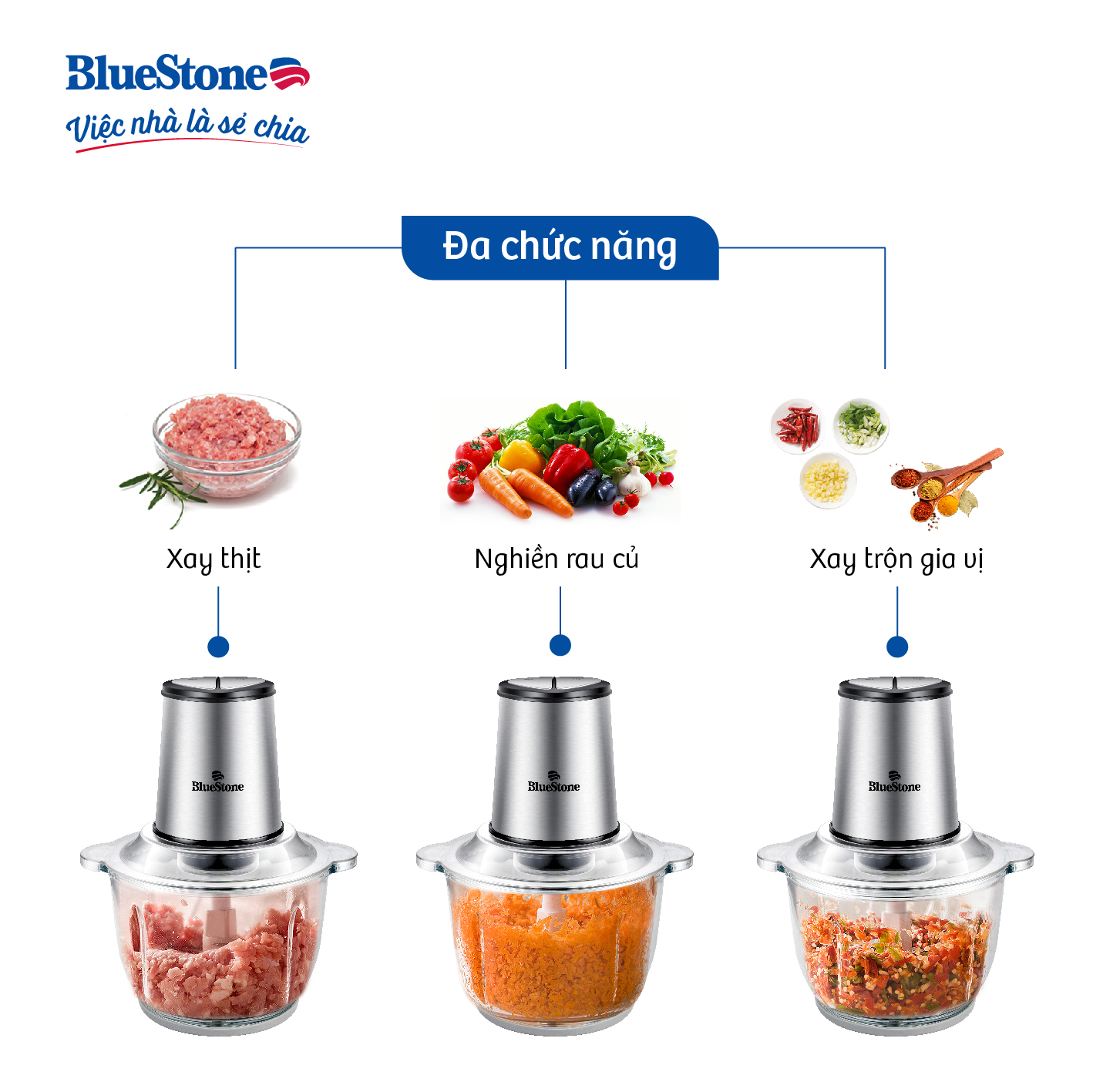 Máy xay thịt Bluestone CHB-5149 (300W) - Hàng chính hãng