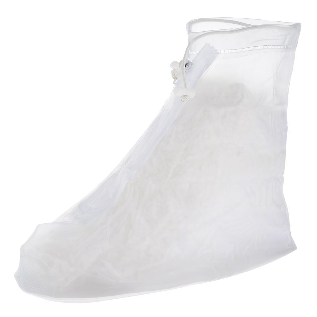1 Pair Waterproof Rain Boot Cover Wear Resistant Rainproof Shoes Cover Clear PVC Non Slip Rain Boot Cover