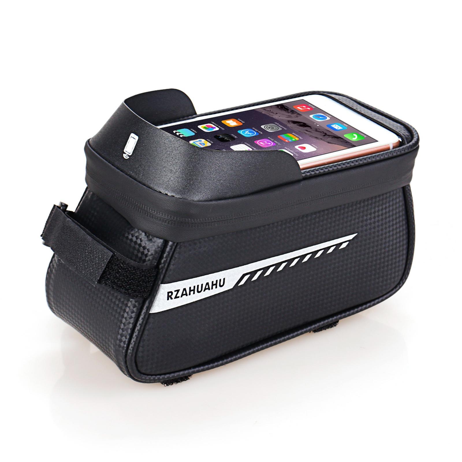 Bike Frame Bag  Phone Holder Waterproof Front  Bag Crossbar Bag