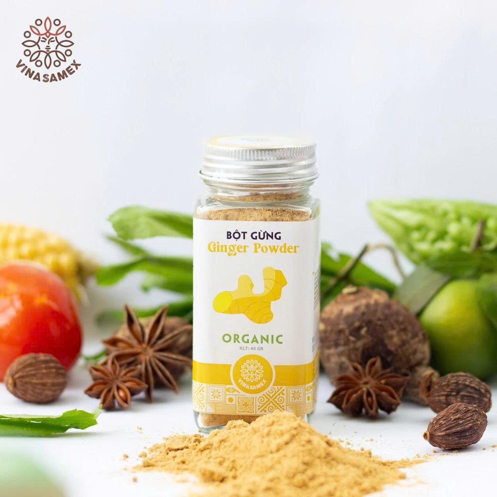 Bột Gừng Vinasamex 40g - Gia Vị Cho Những Bữa Ăn Tròn Vị, Tẩm Uớp Món Ăn