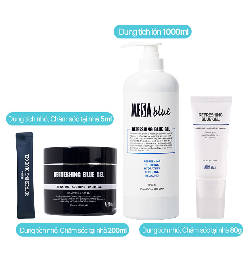 Kem Dưỡng Ẩm Da MESABLUE REFRESING BLUE GEL 1L