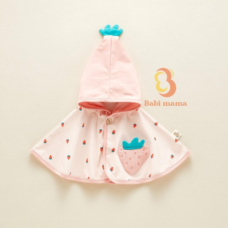 Áo Choàng Chống Nắng Cánh Dơi Màu Hồng Cotton Hoạ Tiết Ngộ Nghĩnh Cho Bé Yêu Babi mama - A18