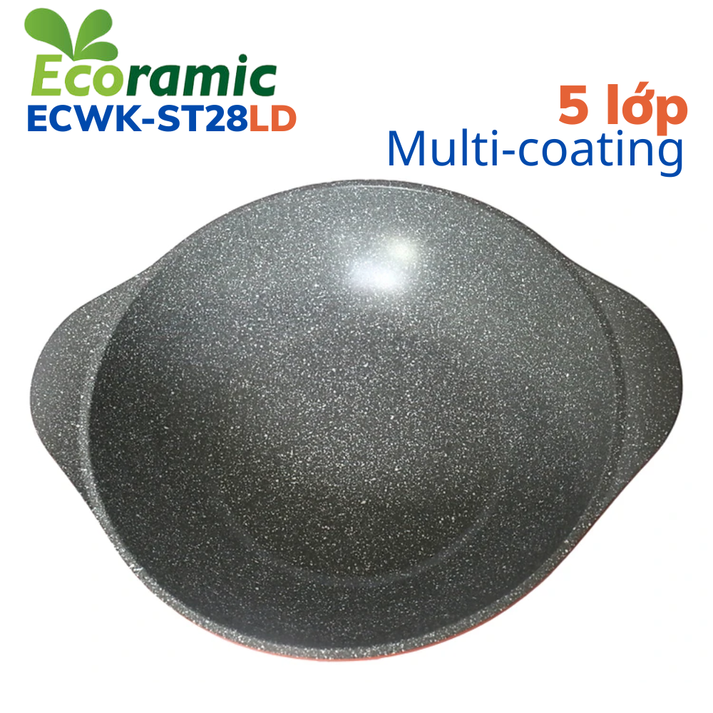 Chảo Đá 2 Tay Cầm Ecoramic ECWK-ST28LD (28cm)