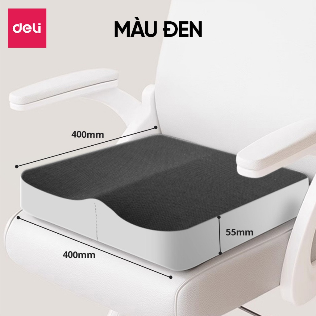 Đệm ngồi Deli nệm lót ghế cao su non siêu đàn hồi chống trĩ chống đau ê mông êm ái giúp ngồi thoải mái cả ngày tiện dụng