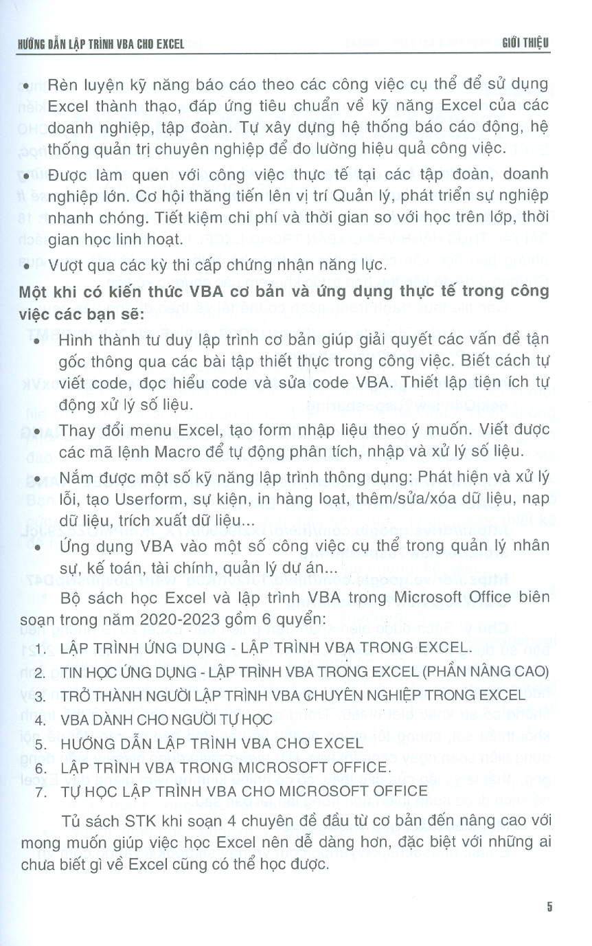 Hướng Dẫn Lập Trình VBA Cho Excel
