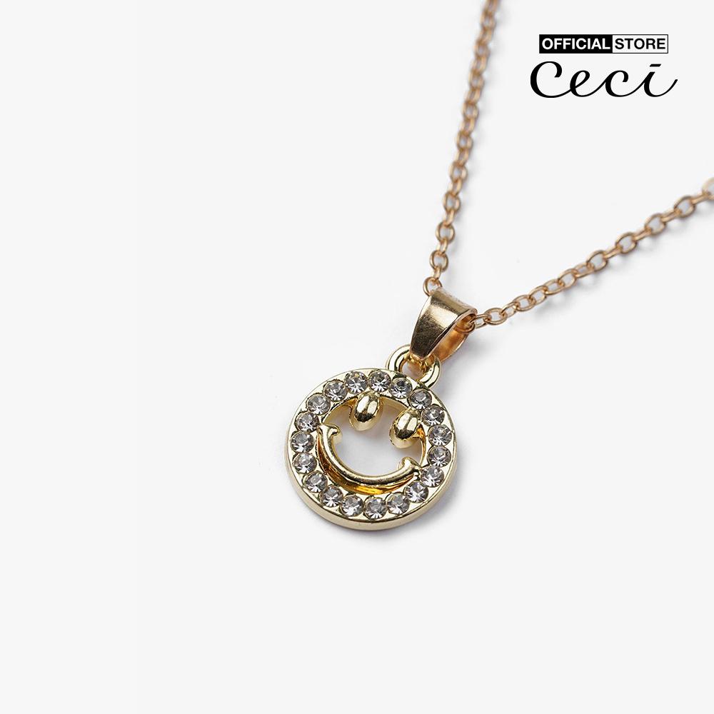 CECI - Dây chuyền nữ sợi mảnh mặt hình tròn độc đáo CC4-01000173