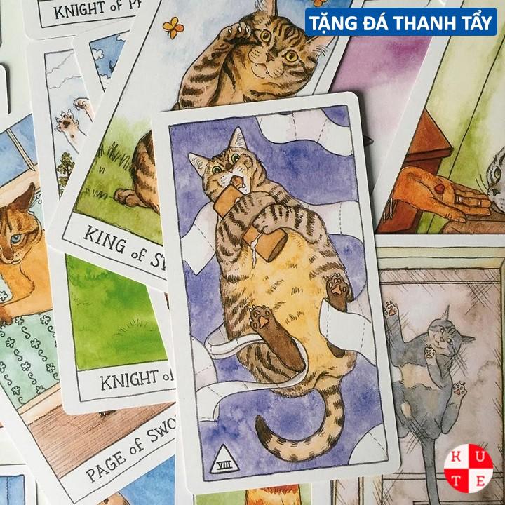 Bài Tarot Cat 78 Lá Bài Tặng File Tiếng Anh Và Đá Thanh Tẩy