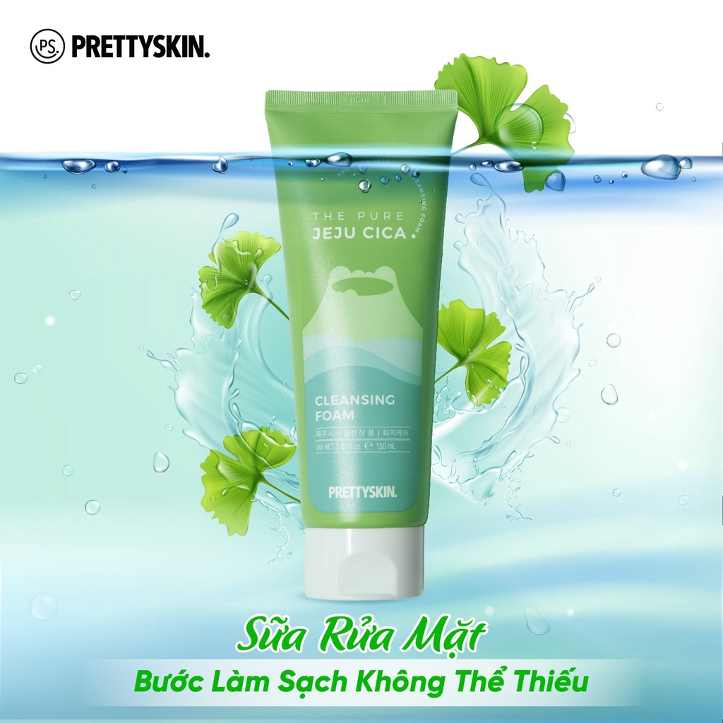 Sữa Rửa Mặt Rau Má Jeju Cica Prettyskin