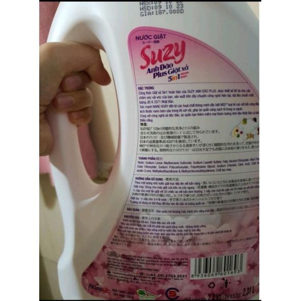 Nước giặt xả Suzy 2,4kg Nhật Bản công nghệ Nano Bạc