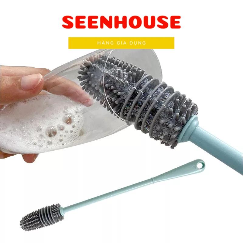Cọ silicon rửa cốc chén, chai lọ, bình sữa đa năng tiện lợi seenhouse