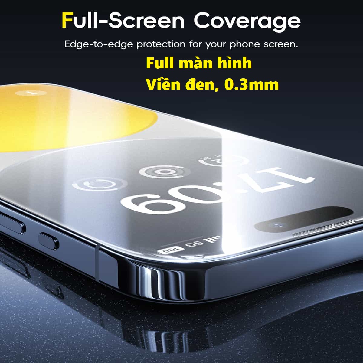 Kính cường lực full màn chống chói có màng loa cho iP 15 Series Baseus Anti-Glare Screen Protector _ Hàng chính hãng