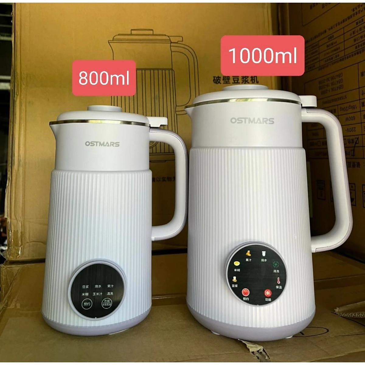 Máy Làm Sữa Hạt, Máy Nấu Sữa Hạt OSTMARS Hàng Chính Hãng 1000ml - 8 Chức Năng Xay Nấu Tiện Lợi