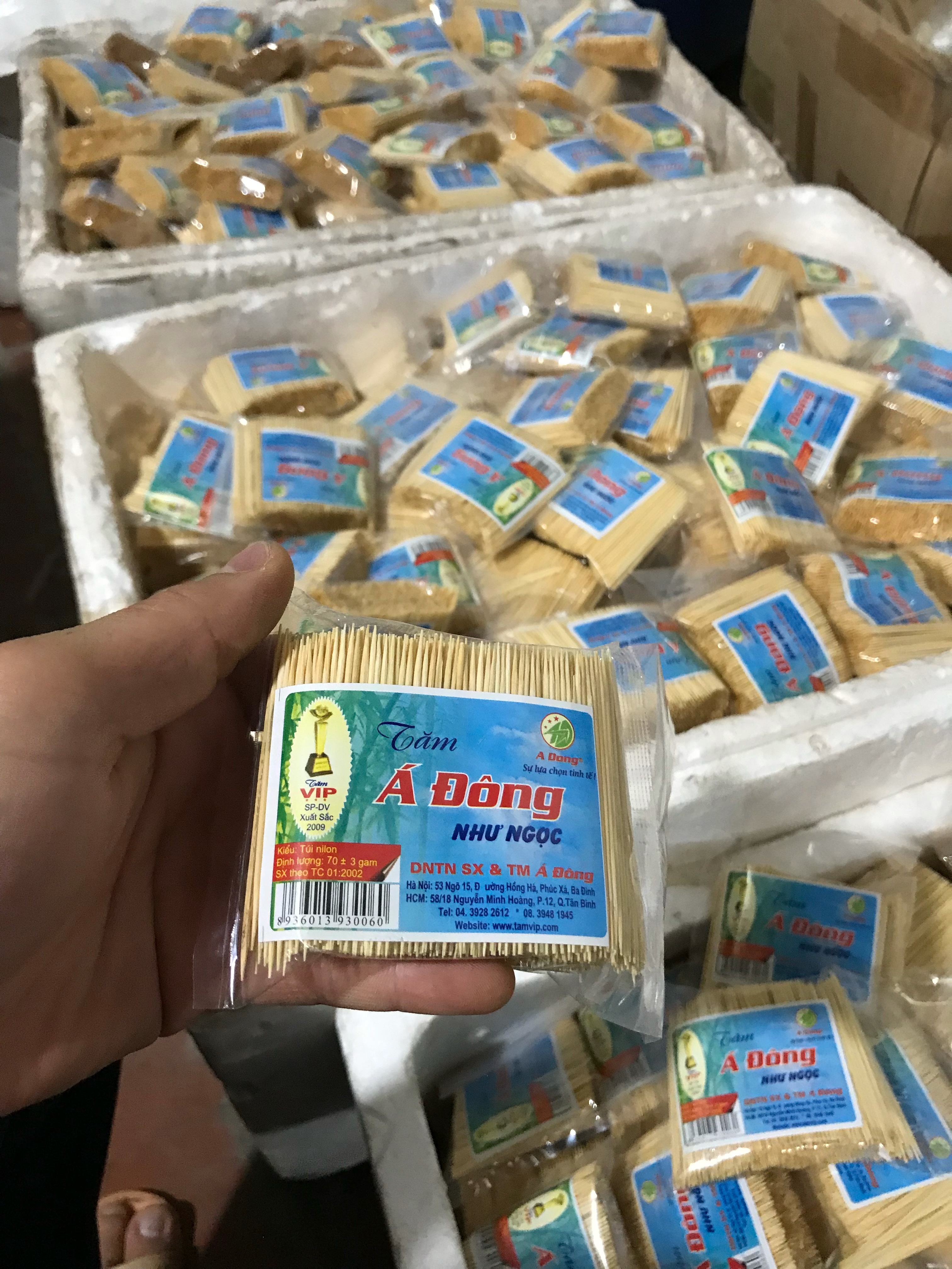 Bịch 10 gói tăm nhọn 2 đầu (700g)