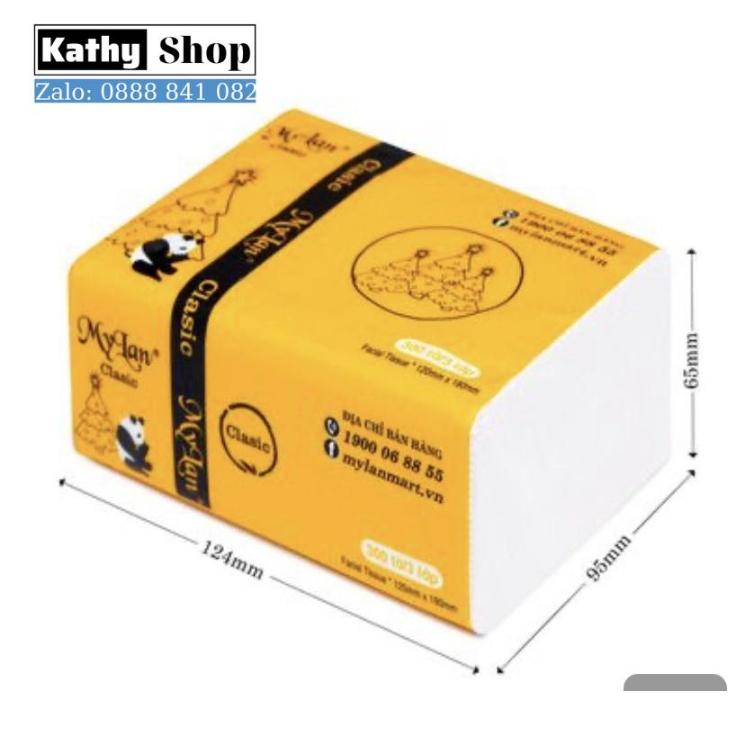 Túi 10 gói GIẤY RÚT GẤU TRÚC MyLan Gói 100 Tờ 3 LỚP, dai, mềm và mịn, đảm bảo an toàn, không bụi