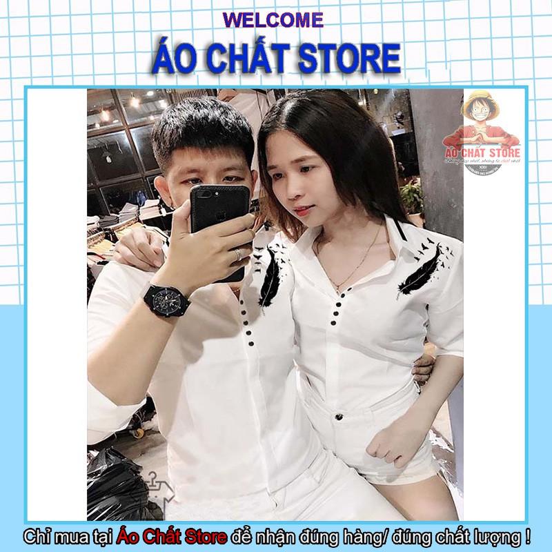 Áo Sơ Mi Đôi Nam Nữ Chữ Love Cao Cấp | Hàng Siêu Đẹp | SL Có Hạn