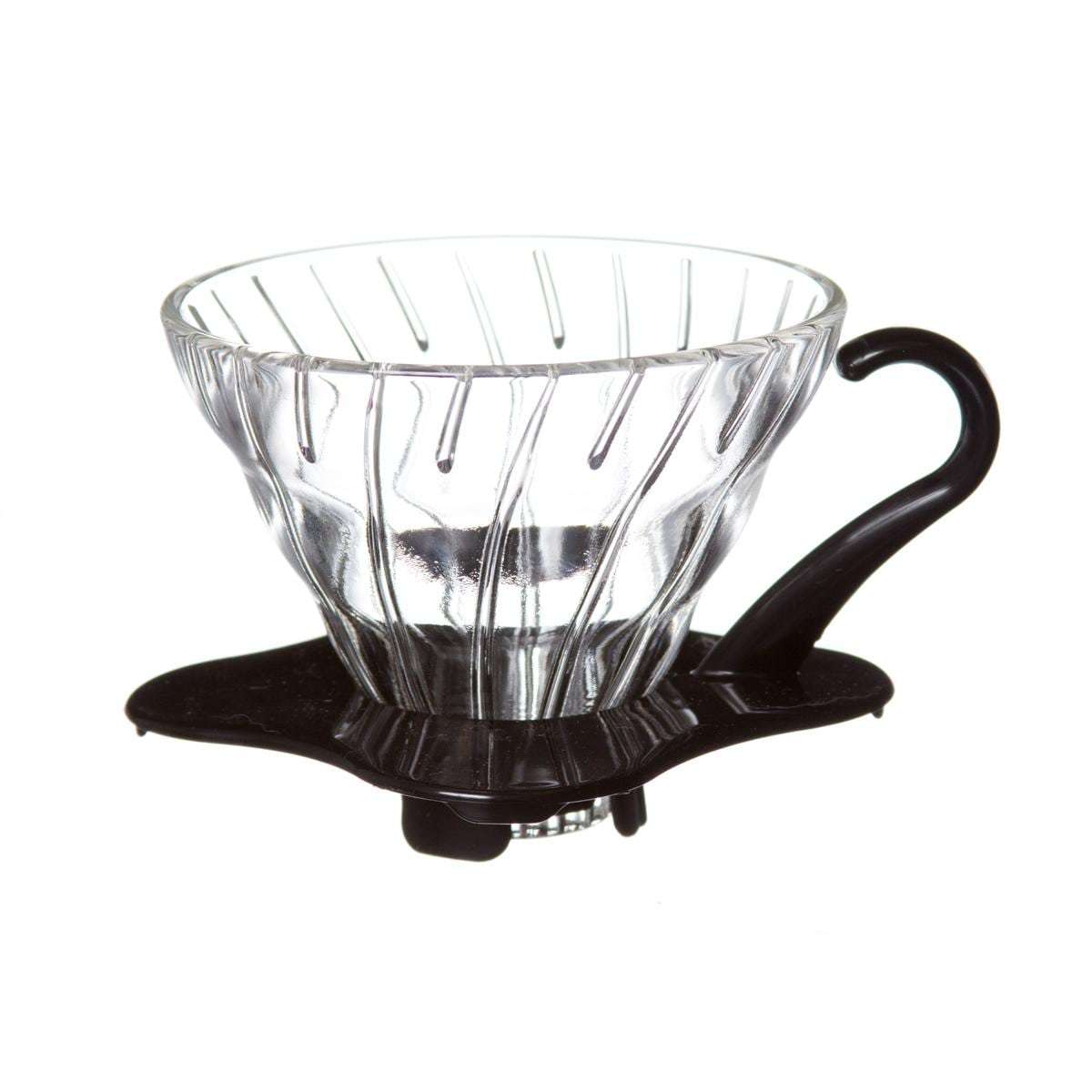 PHỄU LỌC CÀ PHÊ THUỶ TINH HARIO V60 DRIPPER VDG – 02B GLASS SIZE 2-4 LY- ĐEN - Nhập khẩu chính hãng