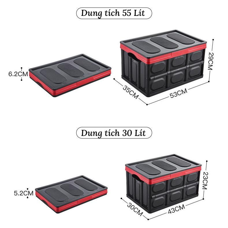 Thùng Đựng Đồ Gấp Gọn Trên Ô Tô Đựng Quần Áo Giày Dép Thực Phẩm Dung Tích 30l Và 55l - Phụ Kiện Xe Hơi Ruffo Cao Cấp