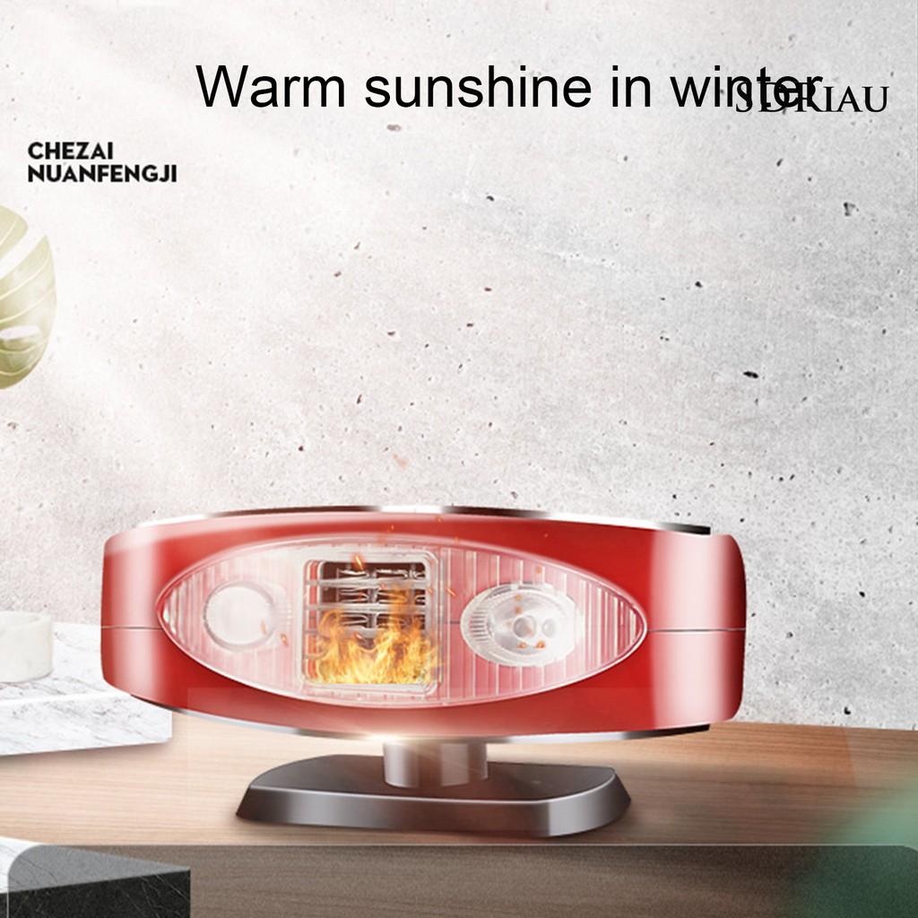 Quạt Sưởi Ấm Xpqp 12v / 24v Cho Xe Hơi Có Đèn Led Tiện Dụng