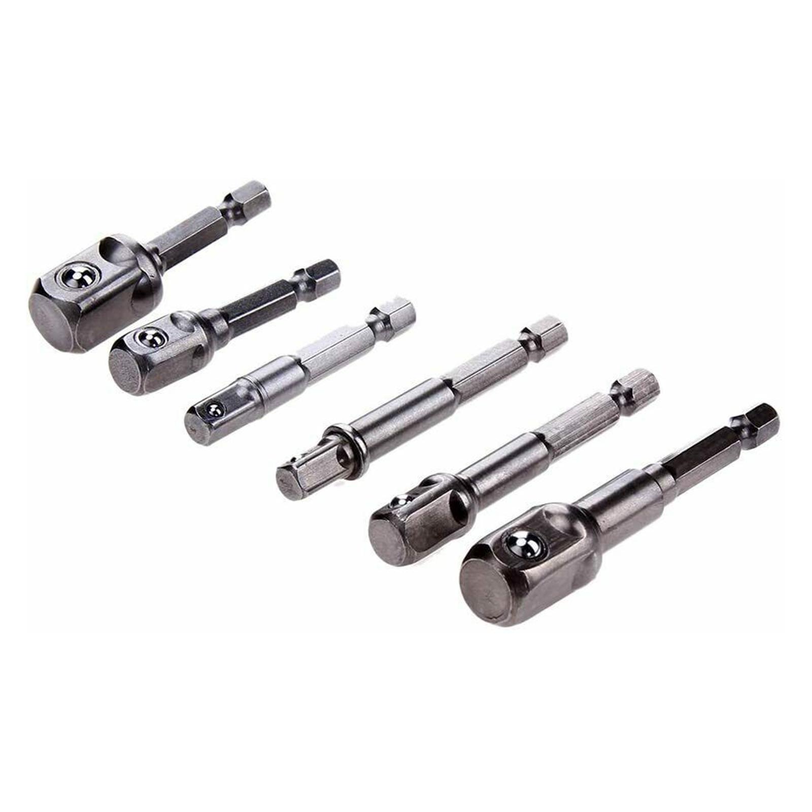 9x Hex Impact Drill Bits Driver Tool 1/4" 3/8" Shank Right Angle Attachments