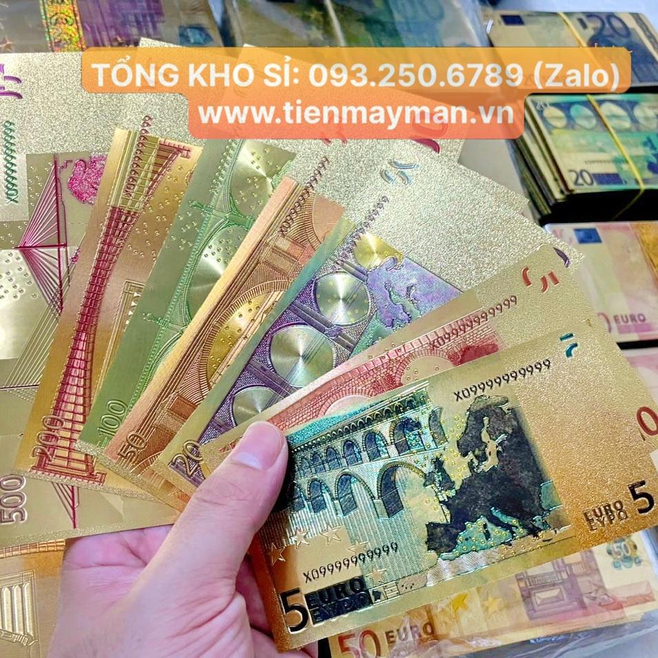 Full Bộ 7 tờ EURO từ 5 - 500 may mắn, phong thuỷ, chất liệu plastic, tặng kèm bao lì xì, Lì Xì Tết - NELI