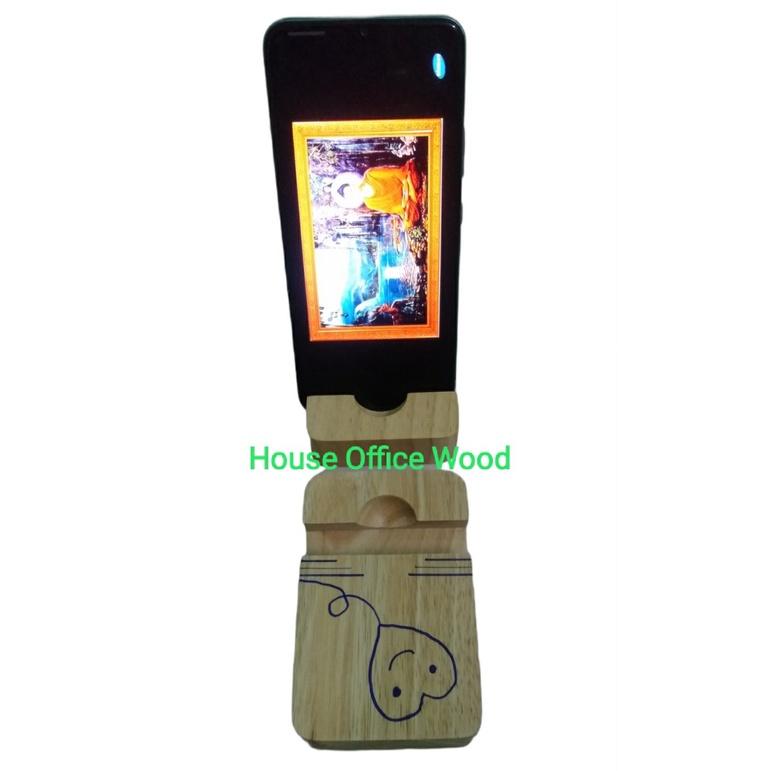 Đế điện thoại gỗ, giá để điện thoại House Office Wood Kích thước Rộng 7x Dài 11x Dầy 2,5cm