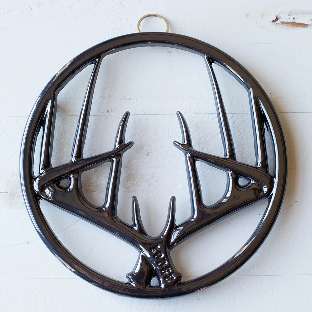 Miếng lót nồi Lodge Antler màu Đen