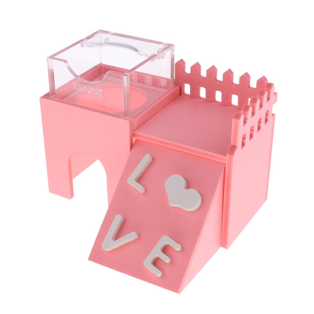 3 in 1 Hamster House Squirrel Sleeping Nest Bed Ladder Toy Feeder Bowl