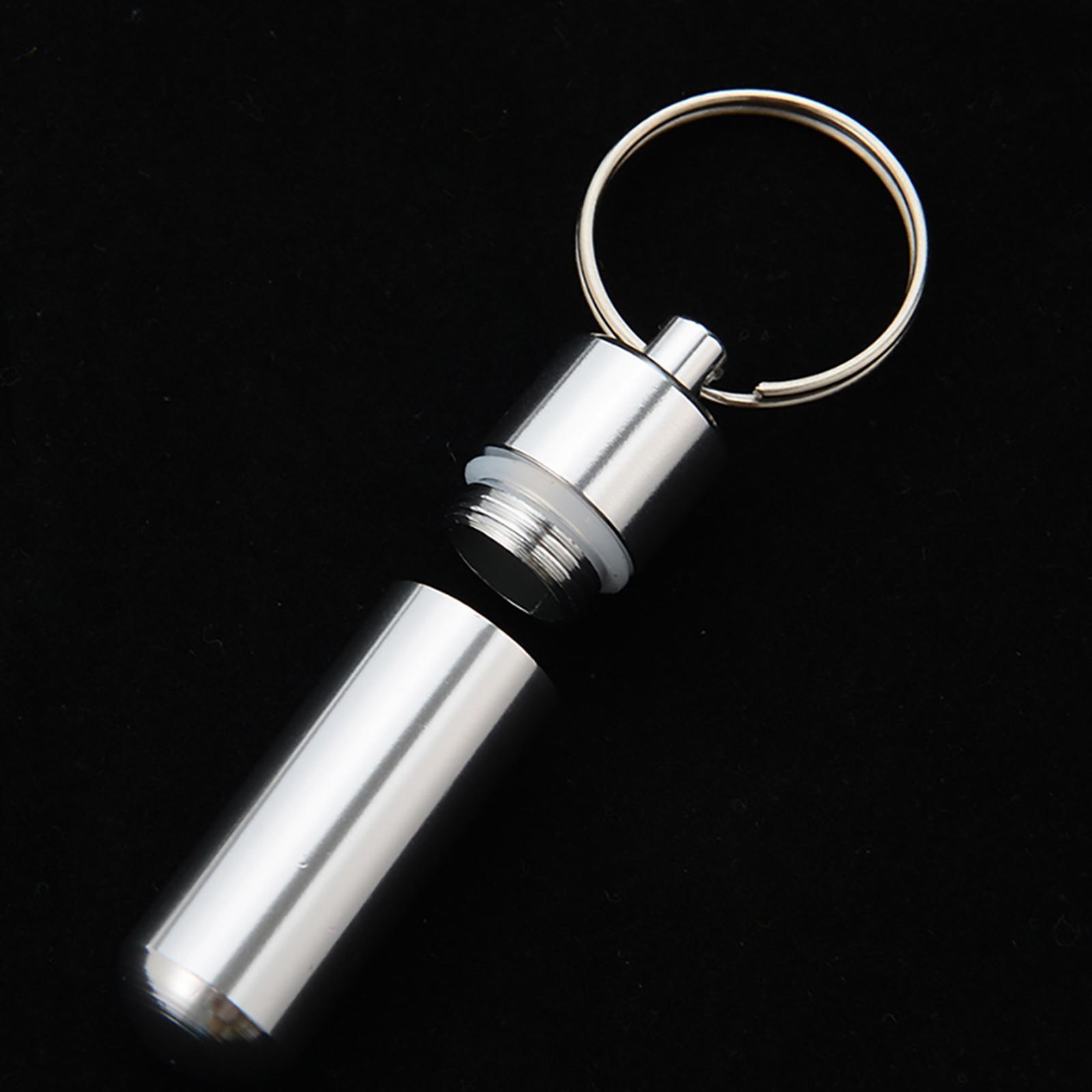 Portable  Case Keychain Storage Bottle Aluminium Alloy for Office Picnic