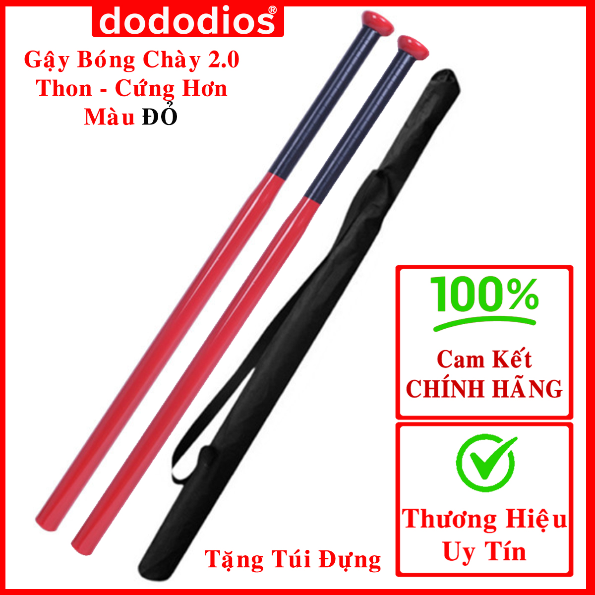 Gậy Bóng Chày Cải Tiến Dài 81Cm 2.0 – Thon Nhẹ Hơn –Cứng Hơn – Chọn Màu - Kèm Túi Đựng Gậy Bóng Chày Chuyên Dụng Chính Hãng Dododios