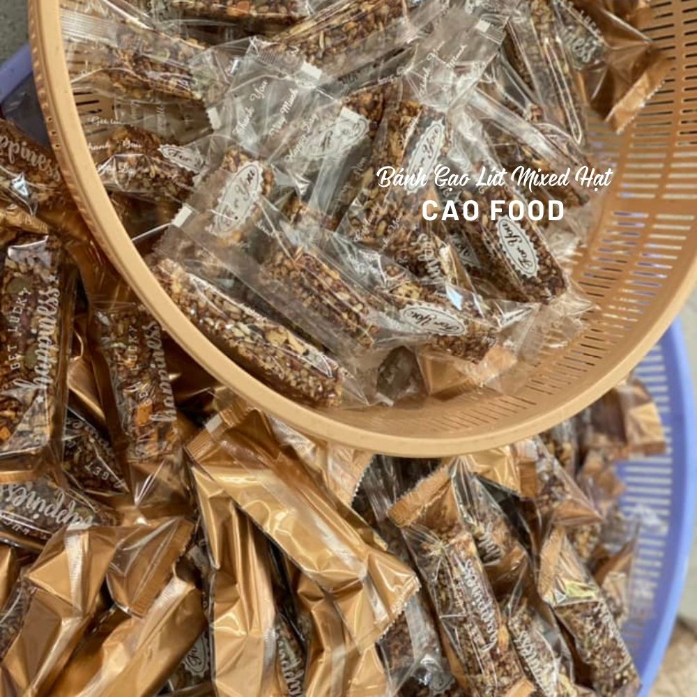 Bánh thanh gạo lứt rong biển mixed hạt dinh dưỡng cao cấp nướng mộc siêu ngon, giúp giảm cân an toàn
