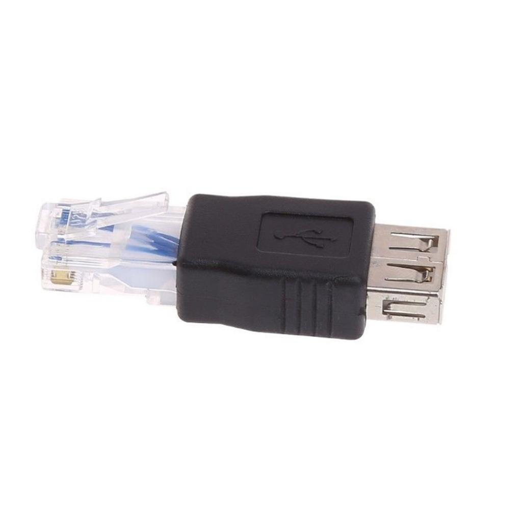 10 Pieces  Male to USB Female LAN Network Sockets Adapter Converter