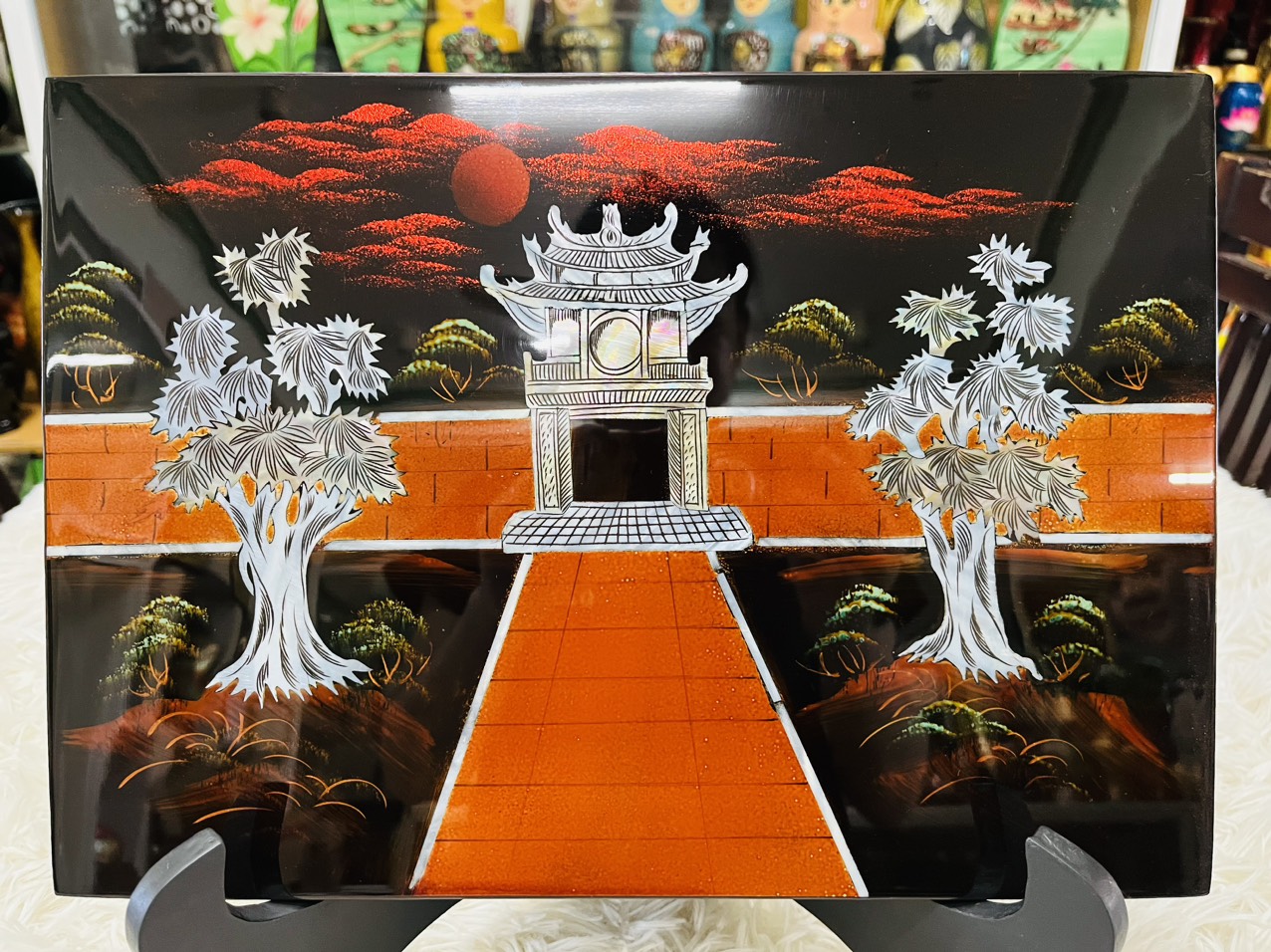 Tranh sơn mài - VĂN MIẾU QUỐC TỬ GIÁM - Di tích lịch sử Việt Nam