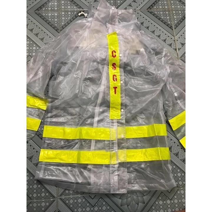 Áo Mưa Bộ Cảnh Sát Giao Thông, Có Phản Quang Trong Suốt
