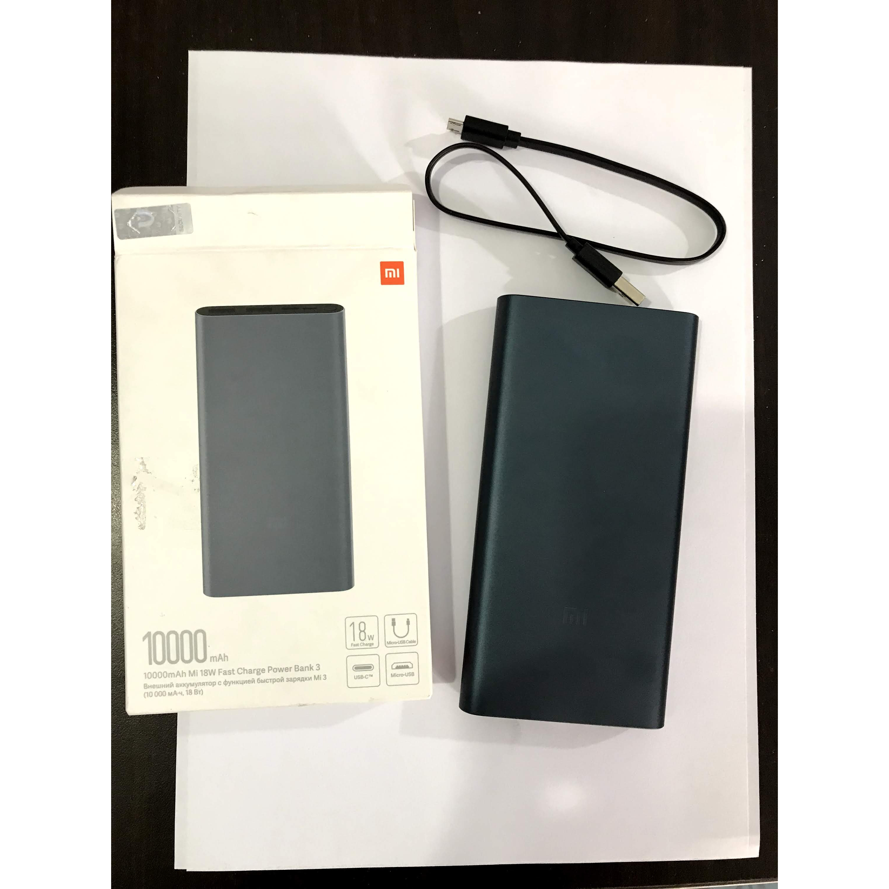 Pin Sạc Dự Phòng 10.000Mah Xiaomi Gen 3 Hỗ Trợ Sạc Nhanh Qc 3.0 - Hàng Chính Hãng