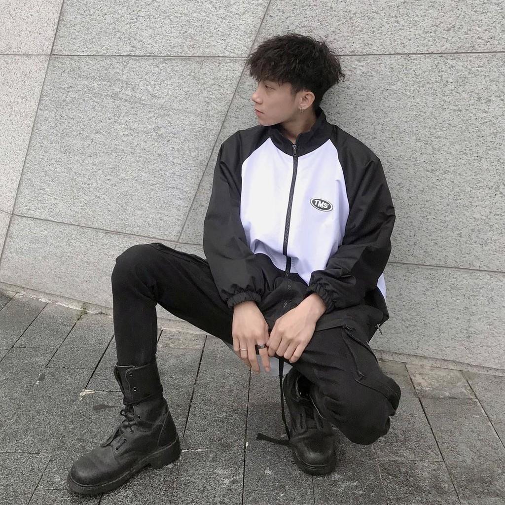 Áo Khoác Dù TMS The MIDEIDE Bomber Jacket Ulzzang Nam Nữ Unisex Form Rộng 