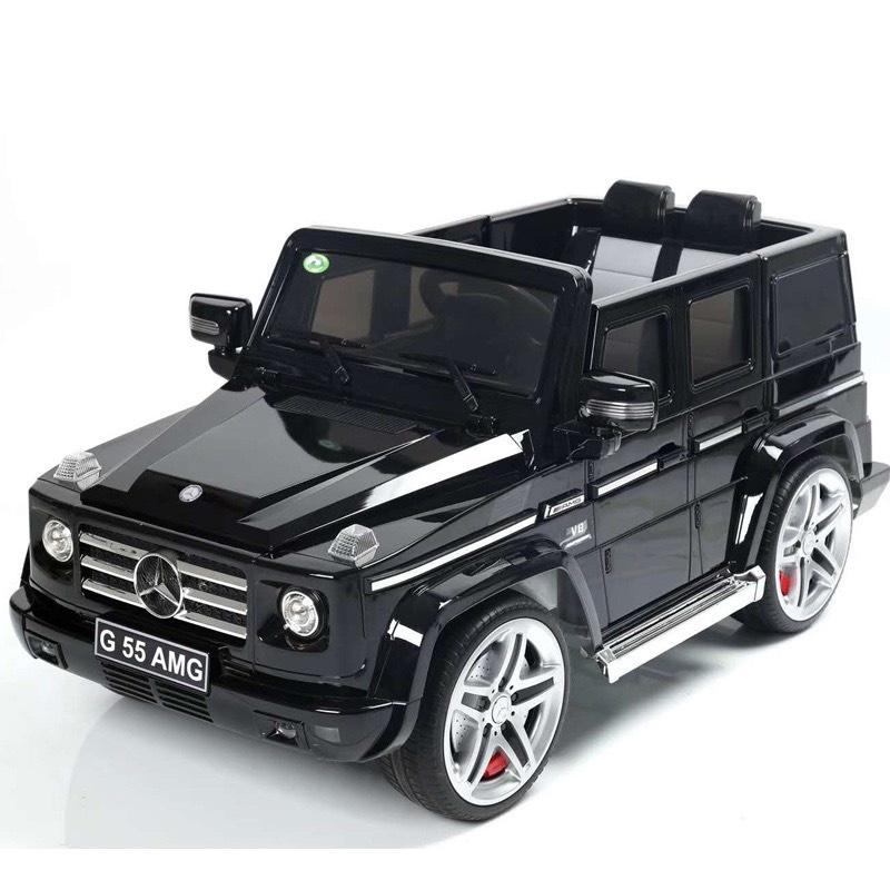 Ô tô xe điện đồ chơi trẻ em MERCEDES G55 AMG cho bé vận 2 chỗ 4 động cơ (Đỏ-Đen-Trắng)