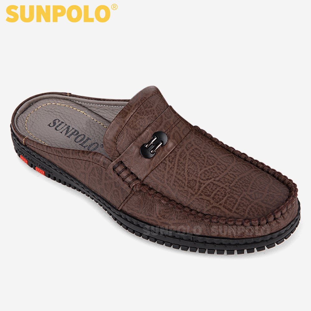 Dép Sapo Dép Sục Nam Da Bò SUNPOLO SPO274