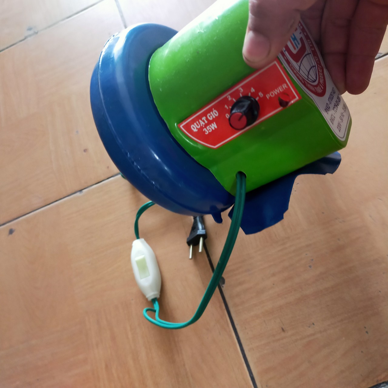 Quạt hỏa tốc 35W sài cho bếp nướng than, lò khò cấm điện trực tiếp 220V