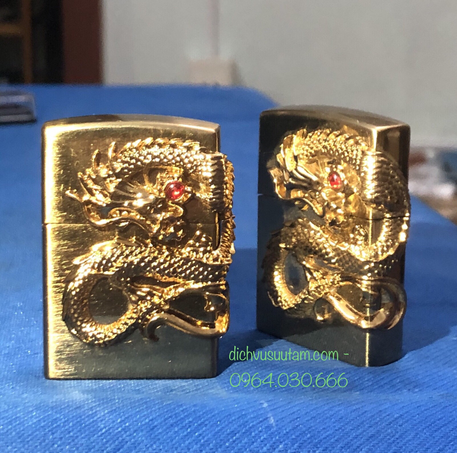 Hộp quẹt Zippo Rồng vàng sang trọng