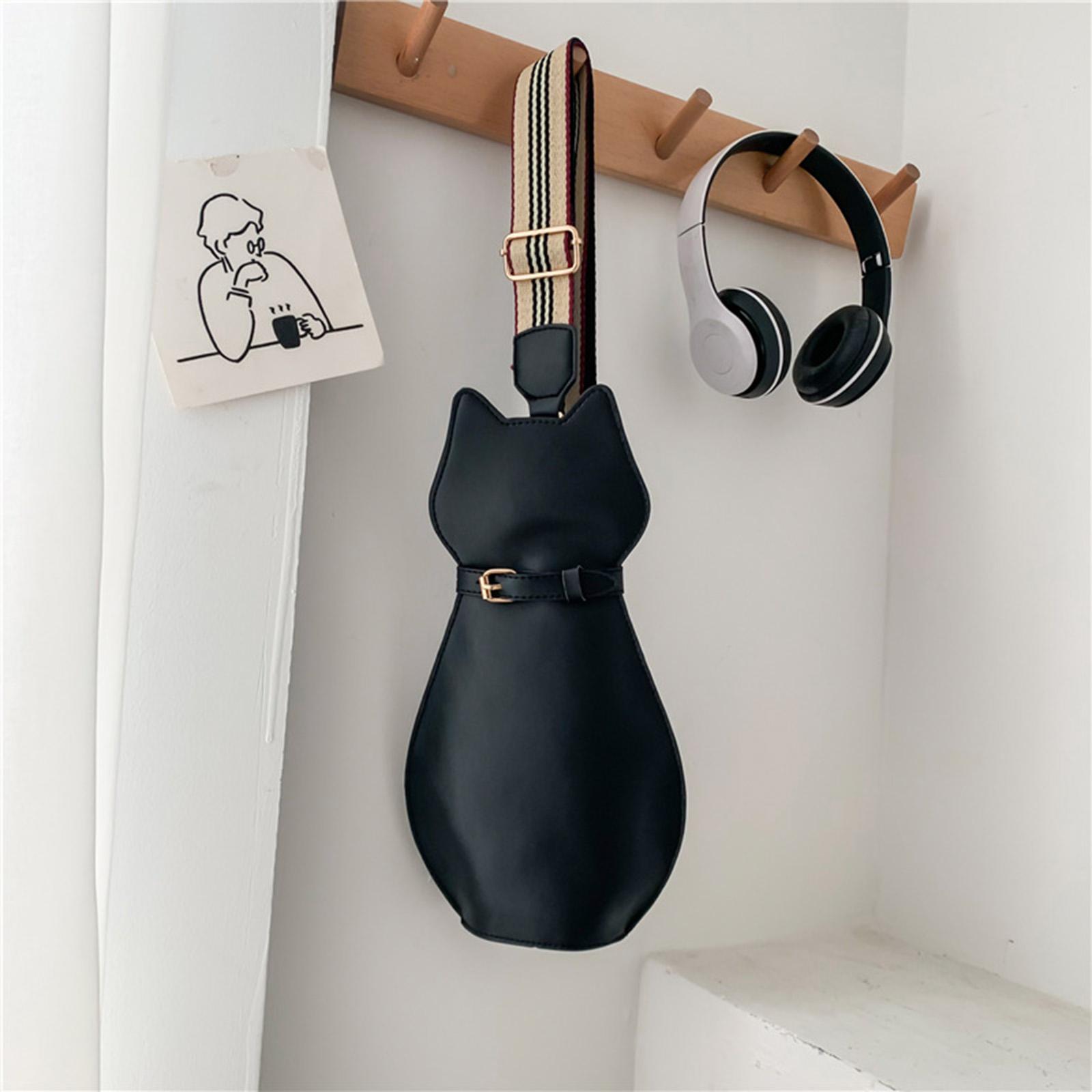Womens Handbag Travel Purse Lady Wallet Satchel Fashion Pouch Funny PU Cat Shaped Bags Shoulder Bag for Hiking Vacation Work Outdoor Traveling