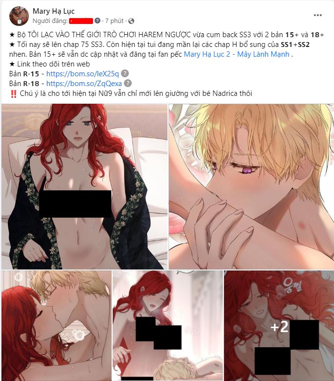 [Bản 15+] Tôi Lạc Vào Thế Giới Trò Chơi Harem Ngược chapter 75.7 - Trang 3
