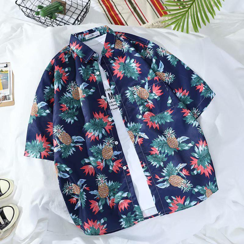 Áo Sơ Mi Nam Ngắn Tay In Họa Tiết Thời Trang