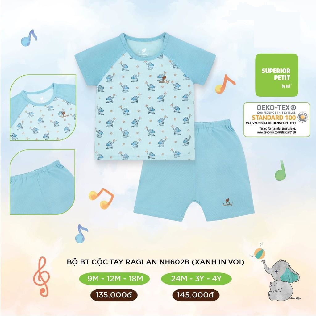 Bộ cộc tay petit cài vai bé trai, bé gái từ 6M-4Y