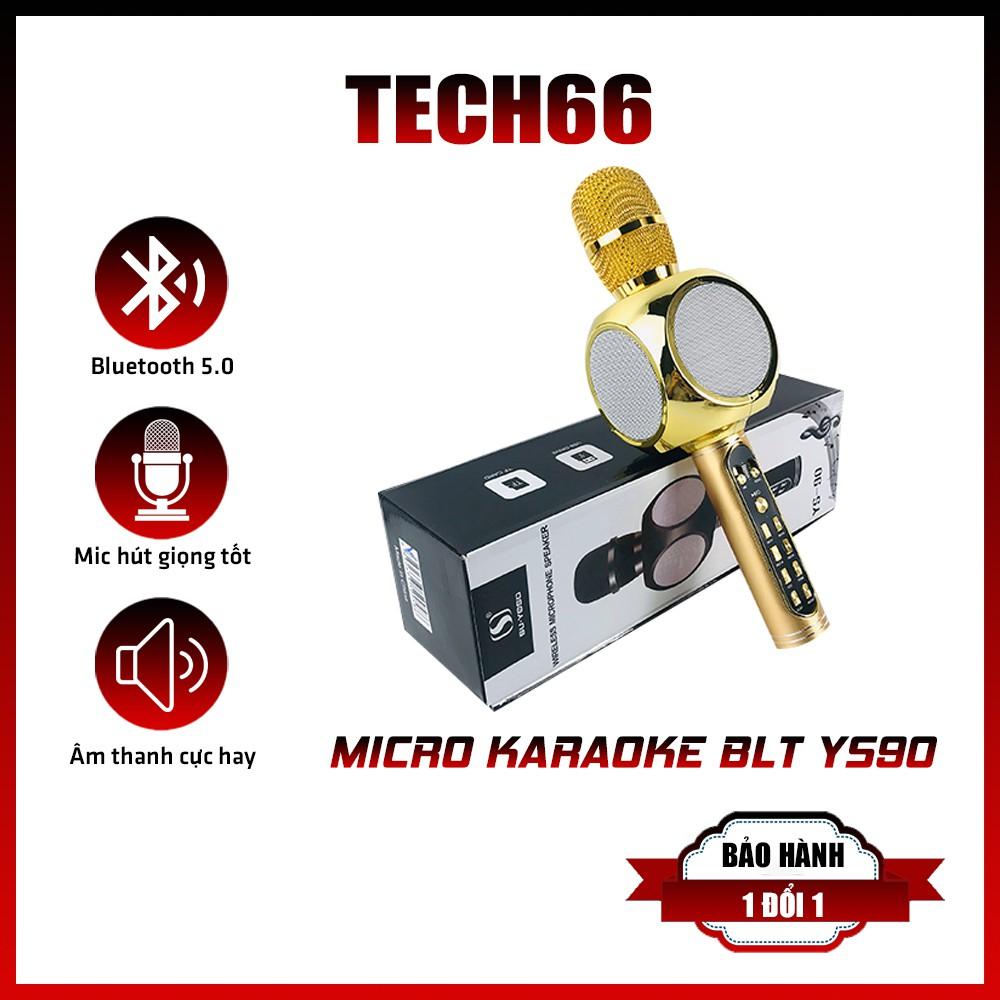 Micro Karaoke Bluetooth Kèm Loa Bass Hay YS90, Bắt Giọng, Âm Thanh Lớn, Hỗ Trợ Usb