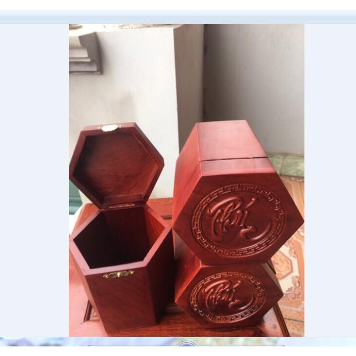 HỘP ĐỰNG TRÀ CHỮ PHÚC LỤC GIÁC
