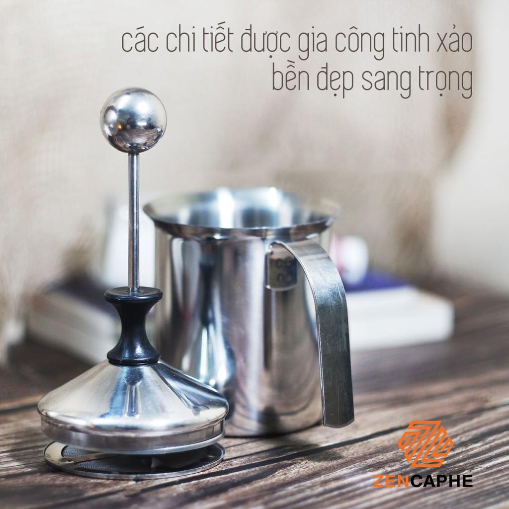 Giá Sỉ Ca đánh bọt sữa lạnh latte inox 400ml (bình sục sữa lạnh inox làm cà phê bọt)