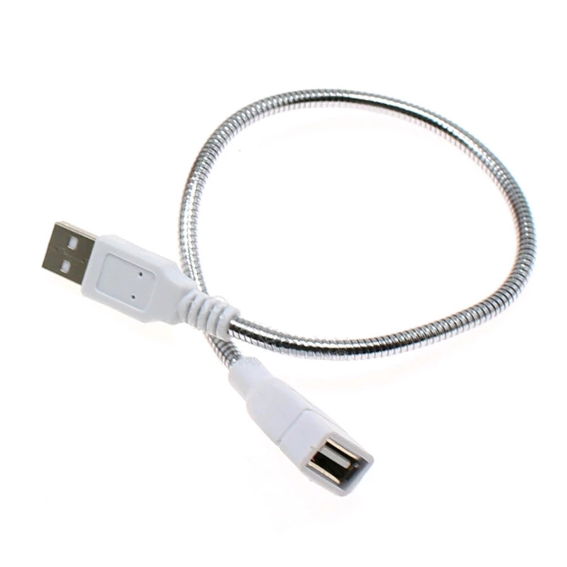 Bộ 2 Cáp Nối Dài USB Mở Rộng 2 Đầu Âm Dương (ngõ Đực - Cái) 35 cm Kim Loại Dẻo Dễ Dàng Điều Chỉnh (Chỉ Cấp Nguồn, Không Truyền Dữ Liệu) Cho Đèn Led USB, Quạt USB Mai Lee