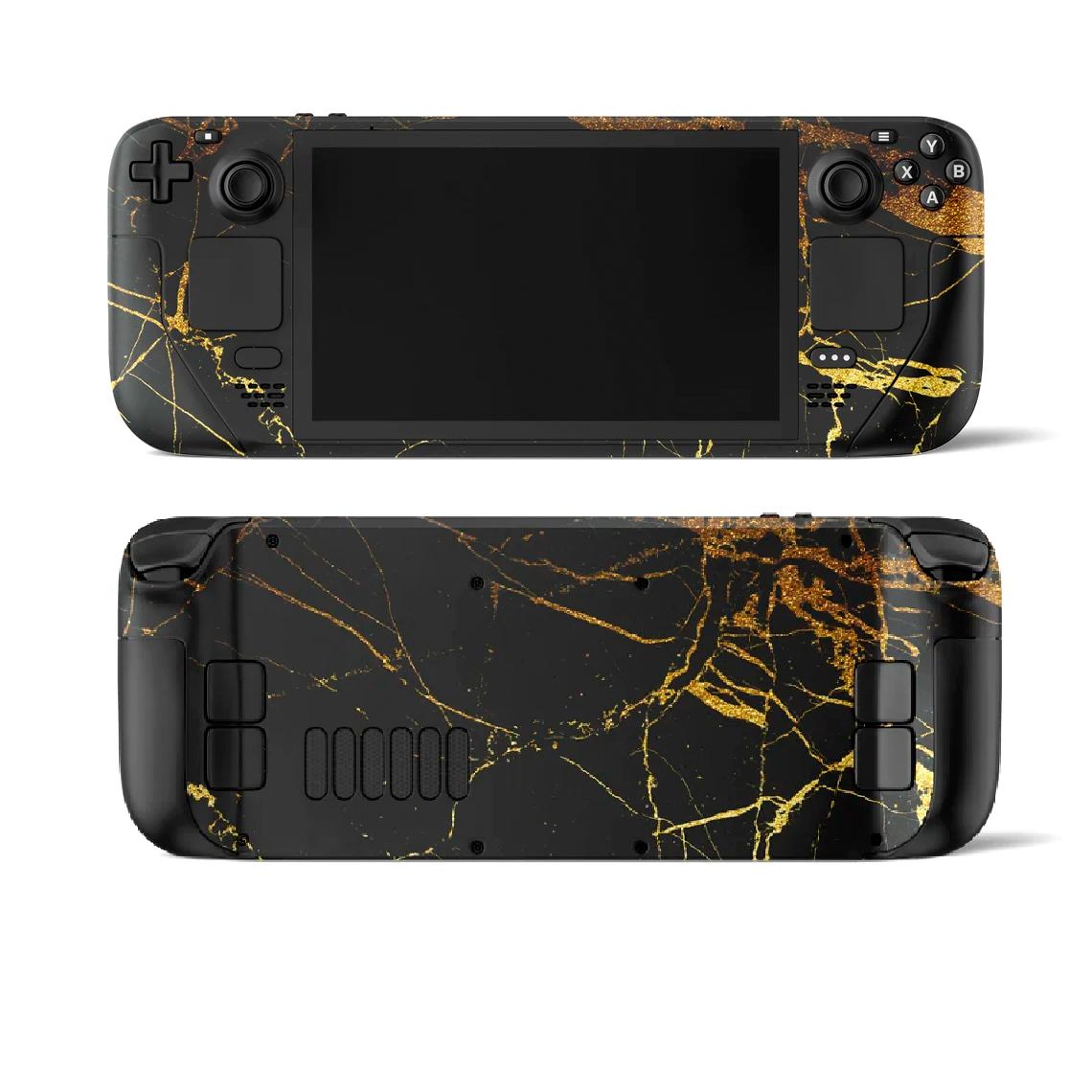 Skin decal dán Steam Deck mẫu Gold Marble (dễ dán, đã cắt sẵn chuẩn theo khuôn máy)