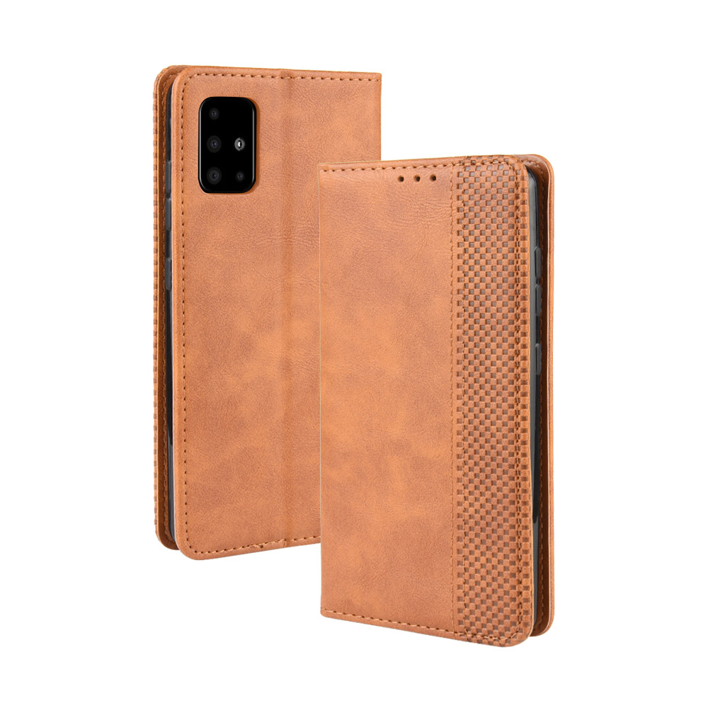 Bao da ví, nam châm dành cho samsung galaxy  A71 Leather Fashion 