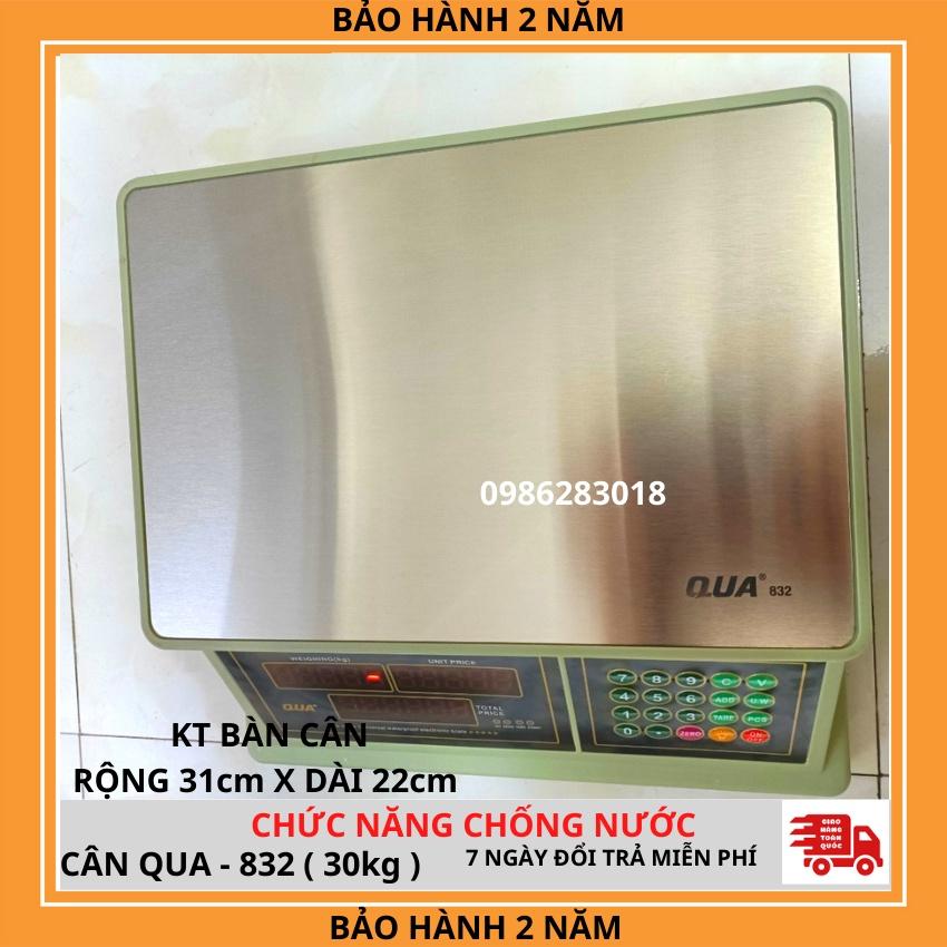Cân điện tử chống nước tính tiền bán hàng hải sản,siêu thị-QUA-832/30KG làm bằng nhựa ABS cao cấp